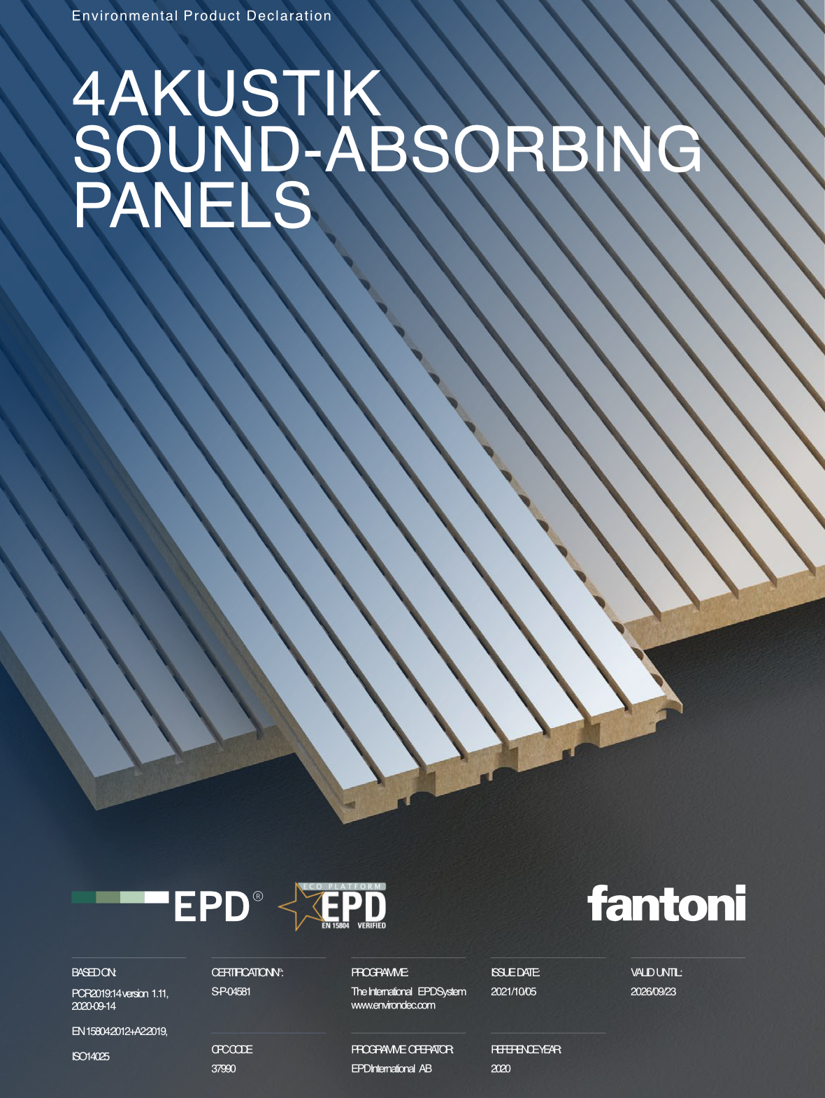 Fantoni certification